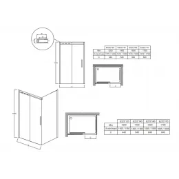 Душевая дверь Contra 120х195 см, 8 мм E22C120-GA Jacob Delafon