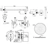 Комплект для душа Plumberia Selection IXO KITZXO15NO