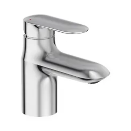 Смеситель для умывальника Kumin 6.3 см, неповоротный излив, без донного клапана, термостат E99984-CP Jacob Delafon