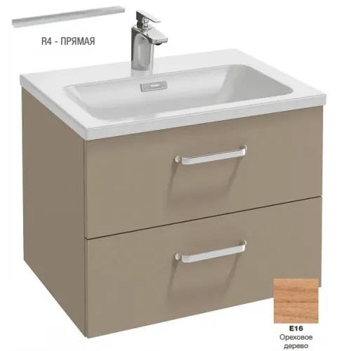 Модуль под раковину Vox 60х46х45,2 см, 2 ящика, ореховое дерево, прямые ручки EB2080-R4-E16 Jacob Delafon