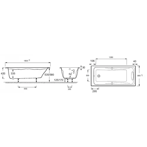 Гидромассажная ванна Odeon Up 180х80 см, с системой energy+ E5EN2200RU-00 Jacob Delafon