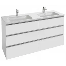 Модуль под раковину Vox 140х46х73,5 см, белый блестящий, 6 выдвижных ящиков, встроенные ручки EB2040-RA-G1C Jacob Delafon