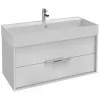 Модуль под раковину Vivienne 100х46х45 см, без ручек, корпус белый блестящий, фасад белый блестящий лак EB1585-N18-G1C Jacob Delafon