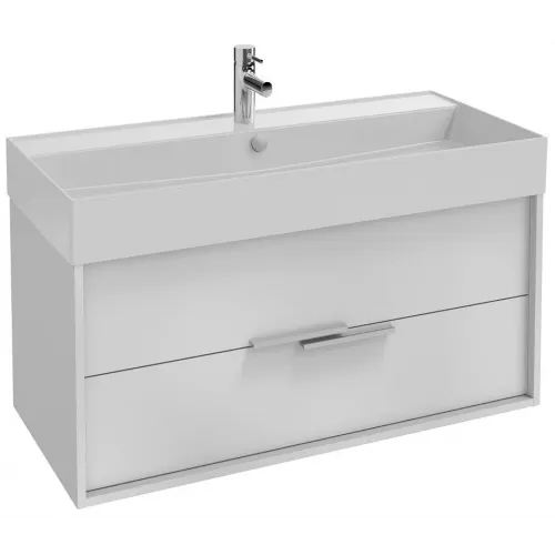 Модуль под раковину Vivienne 100х46х45 см, без ручек, корпус белый блестящий, фасад белый блестящий лак EB1585-N18-G1C Jacob Delafon