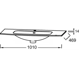 Мебельная раковина Nona 101х46,9 см, глянцевый белый EB1881RU-00 Jacob Delafon