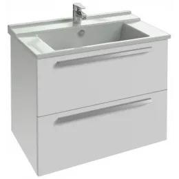 Модуль под раковину Struktura 77х47х56 см, белый блестящий, 2 выдвижных ящика EB1277-N18 Jacob Delafon