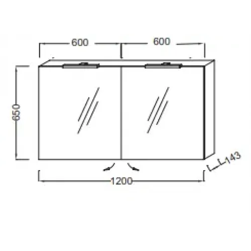Зеркало 120х65 см, шкаф, квебекский дуб, светодиодная подсветка, с подсветкой EB798RU-E10 Jacob Delafon