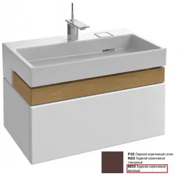 Модуль под раковину Terrace 80х48х38 см, ледяной коричневый матовый, верхний ящик из цельного дерева, система push-to-open EB1186-M59 Jacob Delafon