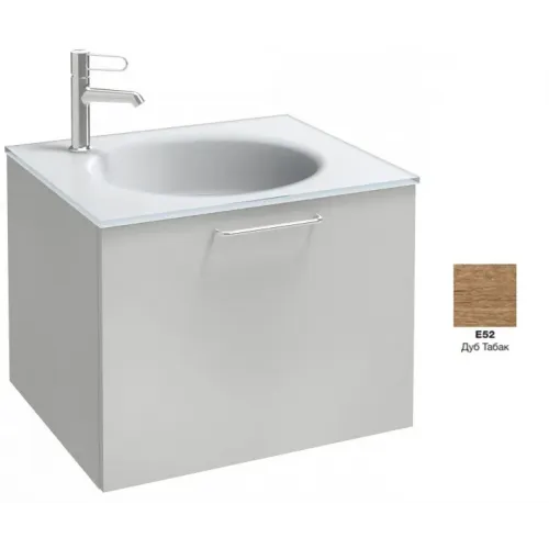 Модуль под раковину Odeon Rive Gauche 60х50,8х45,2 см, 1 ящик, дуб табак, ручка хром EB2510-R5-E52 Jacob Delafon