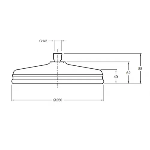 Лейка верхнего душа Katalyst 25 см, round, без держателя E13693-CP Jacob Delafon