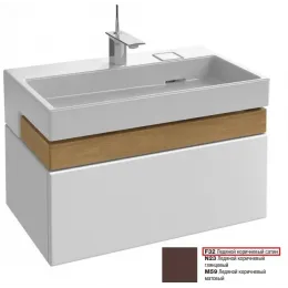 Модуль под раковину Terrace 80х48х38 см, ледяной коричневый сатин, верхний ящик из цельного дерева, система push-to-open EB1186-F32 Jacob Delafon