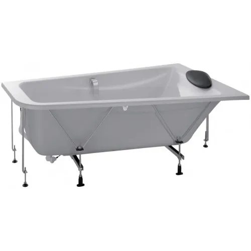 Акриловая ванна Odeon Up 160х90 см, правосторонняя, с каркасом, ручками и подголовником, асимметричная E60811-00 Jacob Delafon