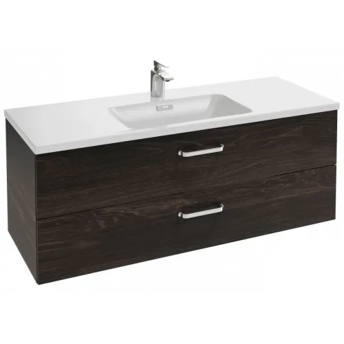 Модуль с раковиной Vox 120 см, матовый аквамарин, изогнутые ручки, раковина посредине, 2 ящика, подвесной монтаж EB2101-DD1+EB2071-R1-M43 Jacob Delafon