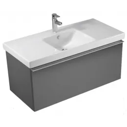 Модуль с раковиной Odeon Up 105 см, серый антрацит меламин, с отверстием для смесителя, подвесной монтаж EB883-N14+E4731-00 Jacob Delafon