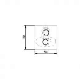 Лицевая часть встраиваемого смесителя Symbol ., 2 функции E71689-CP Jacob Delafon
