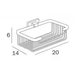 Корзинка-полочка для душа INDA LEA A18510CR