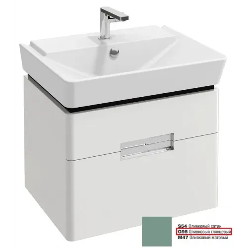 Модуль под раковину Reve 57,3х43,5х44,5 см, оливковый блестящий, 2 выдвижных ящика EB1134-G95 Jacob Delafon