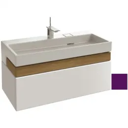 Модуль с раковиной Terrace 100 см, сливовый блестящий, 1 основной ящик, 1 ящик для аксессуаров, подвесной монтаж, система push-to-open EXC112-00+EB1187-F26 Jacob Delafon