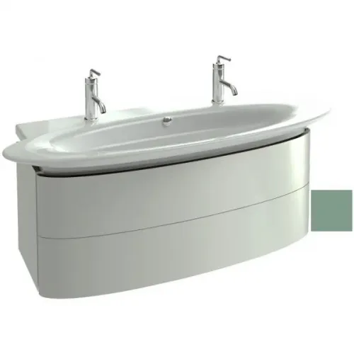 Модуль с раковиной Presqu'ile 130 см, матовый оливковый, 2 выдвижных ящика, 2 отверст. для смесителя, подвесной монтаж E4445-00+EB1105-M47 Jacob Delafon