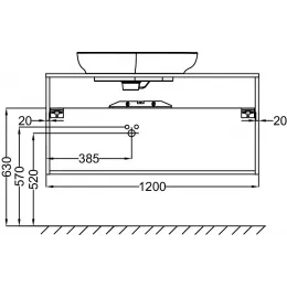 Модуль под раковину Nouvelle Vague 120х50,7х47,1 см, 2 ящика, белый глянцевый лак EB3041-G1C Jacob Delafon
