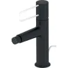 Смеситель для биде Odeon Rive Gauche белая ручка, чёрный цвет, с донным клапаном E21033-00-BL Jacob Delafon