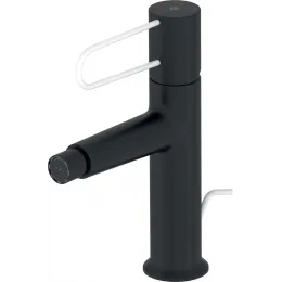 Смеситель для биде Odeon Rive Gauche белая ручка, чёрный цвет, с донным клапаном E21033-00-BL Jacob Delafon