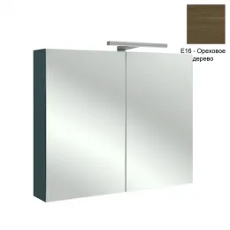 Зеркало Odeon Up 70х65 см, шкаф, ореховое дерево, светодиодная подсветка, с подсветкой EB786-E16 Jacob Delafon