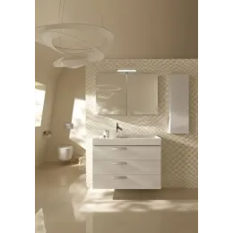 Модуль под раковину Rythmik 79,5х45х63,4 см, серая кожа, 3 выдвижных ящика EB1309-N29 Jacob Delafon