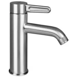 Смеситель для умывальника Nouvelle Vague матовый хром, неповоротный излив, с донным клапаном E78335-CAT Jacob Delafon