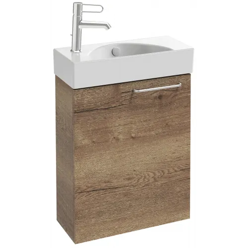 Модуль под раковину Odeon Rive Gauche 48,5х21,3х59,1 см, левосторонний, дуб табак, ручка хром EB2581G-R5-E52 Jacob Delafon