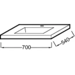 Накладная раковина Sobro 70х54х21 см, с отверстием под смеситель, санфарфор, с отв. под смеситель 4560RU-00 Jacob Delafon