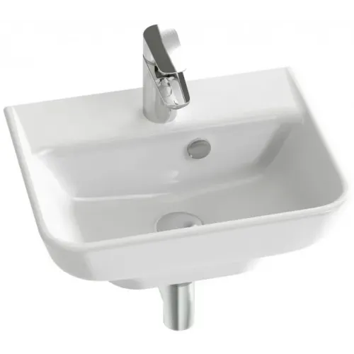 Подвесная раковина Struktura 45х35х12,8 см, с отверстием для смесителя и перелива, санфарфор EGH112-00 Jacob Delafon