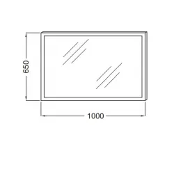 Зеркало 100х65 см, подсветка по периметру, с подсветкой, с подогревом EB1442-NF Jacob Delafon