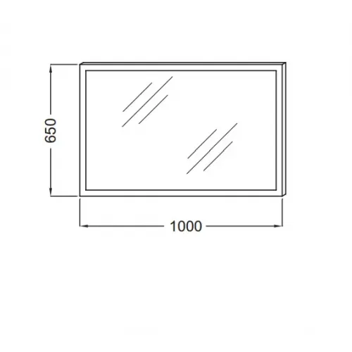 Зеркало 100х65 см, подсветка по периметру, с подсветкой, с подогревом EB1442-NF Jacob Delafon