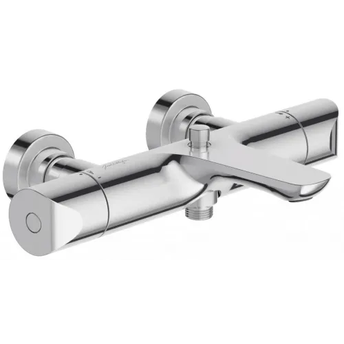 Настенный смеситель Gabin с выходом на душ (без лейки), неповоротный излив, термостат E78129-CP Jacob Delafon
