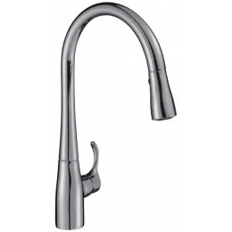 Смеситель для кухни с выдвижной лейкой Simplice неповоротный излив 596D-CP Jacob Delafon
