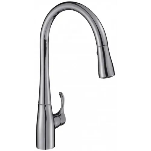 Смеситель для кухни с выдвижной лейкой Simplice неповоротный излив 596D-CP Jacob Delafon