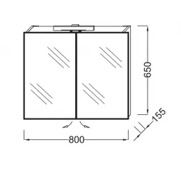 Зеркало Presqu'ile 80х65 см, белый, подсветка, с подсветкой EB928-J5 Jacob Delafon