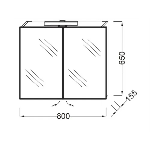 Зеркало Presqu'ile 80х65 см, белый, подсветка, с подсветкой EB928-J5 Jacob Delafon