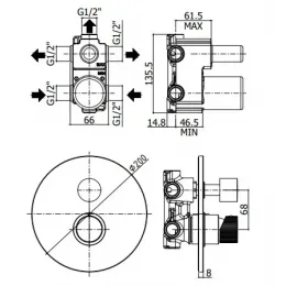 Смеситель для душа Paffoni Jo JO019CR
