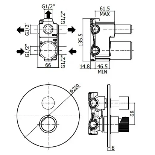 Смеситель для душа Paffoni Jo JO019CR