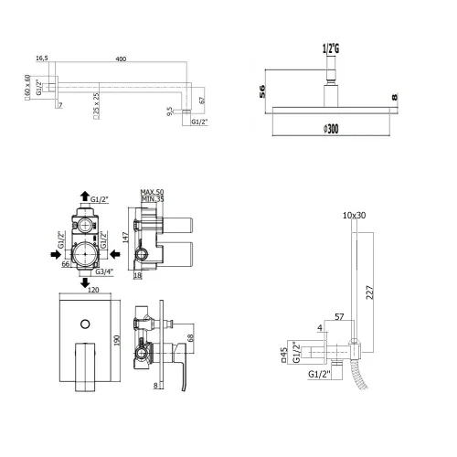 Комплект смесителей PAFFONI Elle KITEL015NOKING