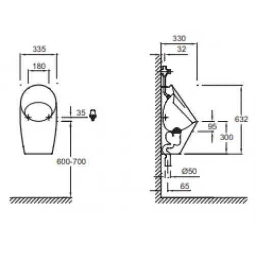 Писсуар Patio E1545-00 Jacob Delafon