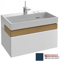 Модуль под раковину Terrace 80х48х38 см, темно-синий сатин, верхний ящик из цельного дерева, система push-to-open EB1186-S06 Jacob Delafon