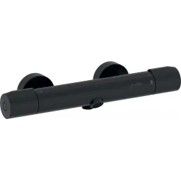 Настенный смеситель без излива Metro чёрный цвет, термостат, без лейки E24395-BL Jacob Delafon