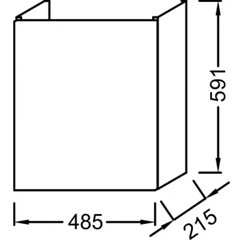 Модуль под раковину Odeon Up 48,5х21,5х59,1 см, 1 дверца, белый глянцевый EB863-G1G Jacob Delafon