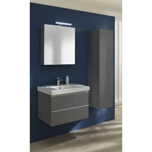 Комплект мебели для ванной Odeon Up 60 см, серый антрацит, без подстветки, подвесной монтаж E4778-00+EB1080-NF+EB878-N14 Jacob Delafon