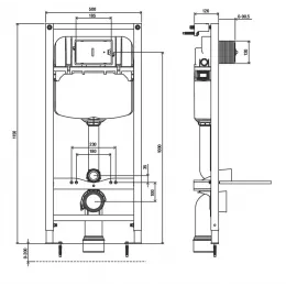 Комплект унитаза с инсталляцией Odeon Rive Gauche глубина унитаза 54см, клавиша хром глянец, с микролифтом, безободковый, быстросъемное E21745RU-00 Jacob Delafon