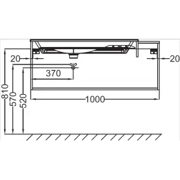 Модуль под раковину Nouvelle Vague 100х50,8х45,2 см, 2 ящика, фуксия сатин EB3031-S16 Jacob Delafon