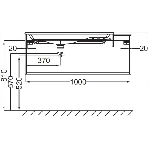 Модуль под раковину Nouvelle Vague 100х50,8х45,2 см, 2 ящика, фуксия сатин EB3031-S16 Jacob Delafon